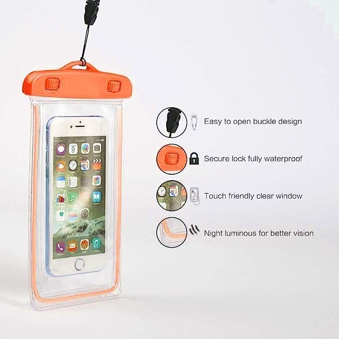 Multi Color Universal Waterproof Mobile Cover : Keep Your Phone Dry in Rain or Underwater